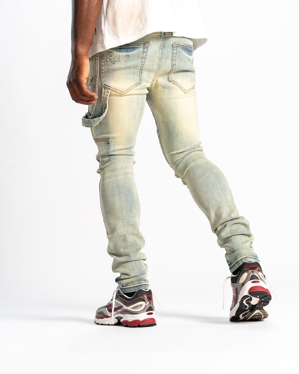 Relapse Jeans RJ Stone Sand Wash Skinny Denim