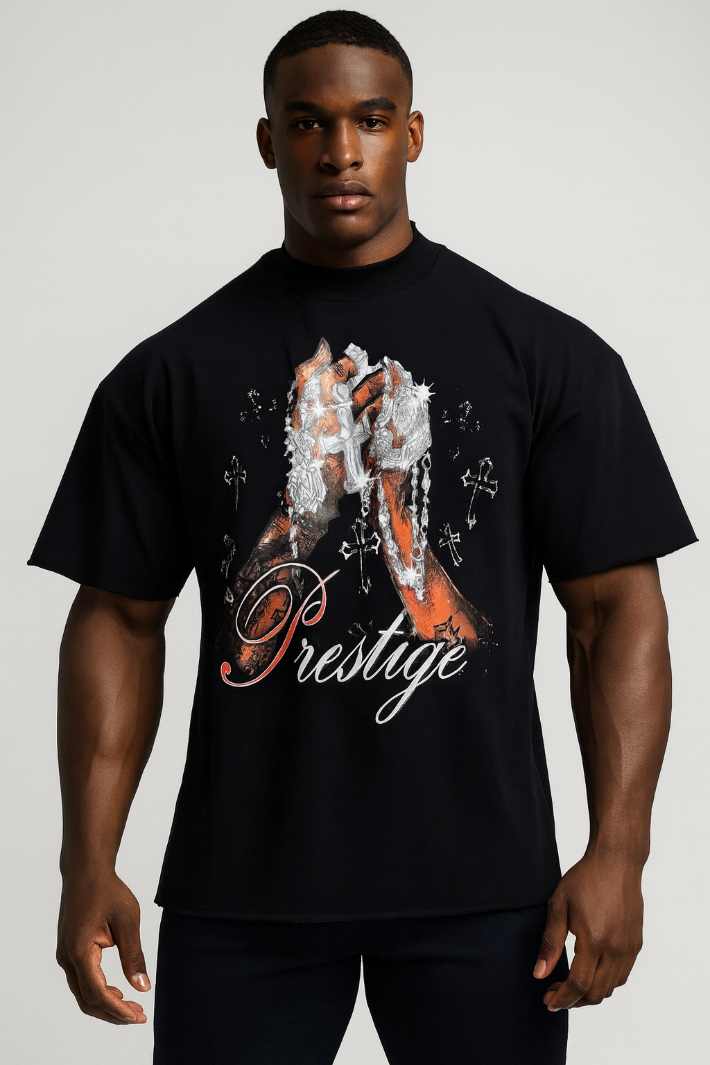 Prestige “Chains” Graphic T-Shirt – Black