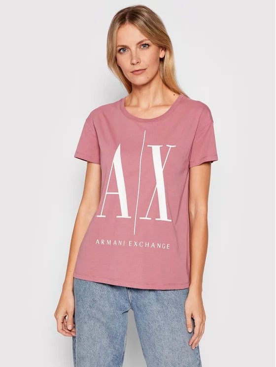 Armani Exchange women Fuchsia Relaxed Fit Tshirt