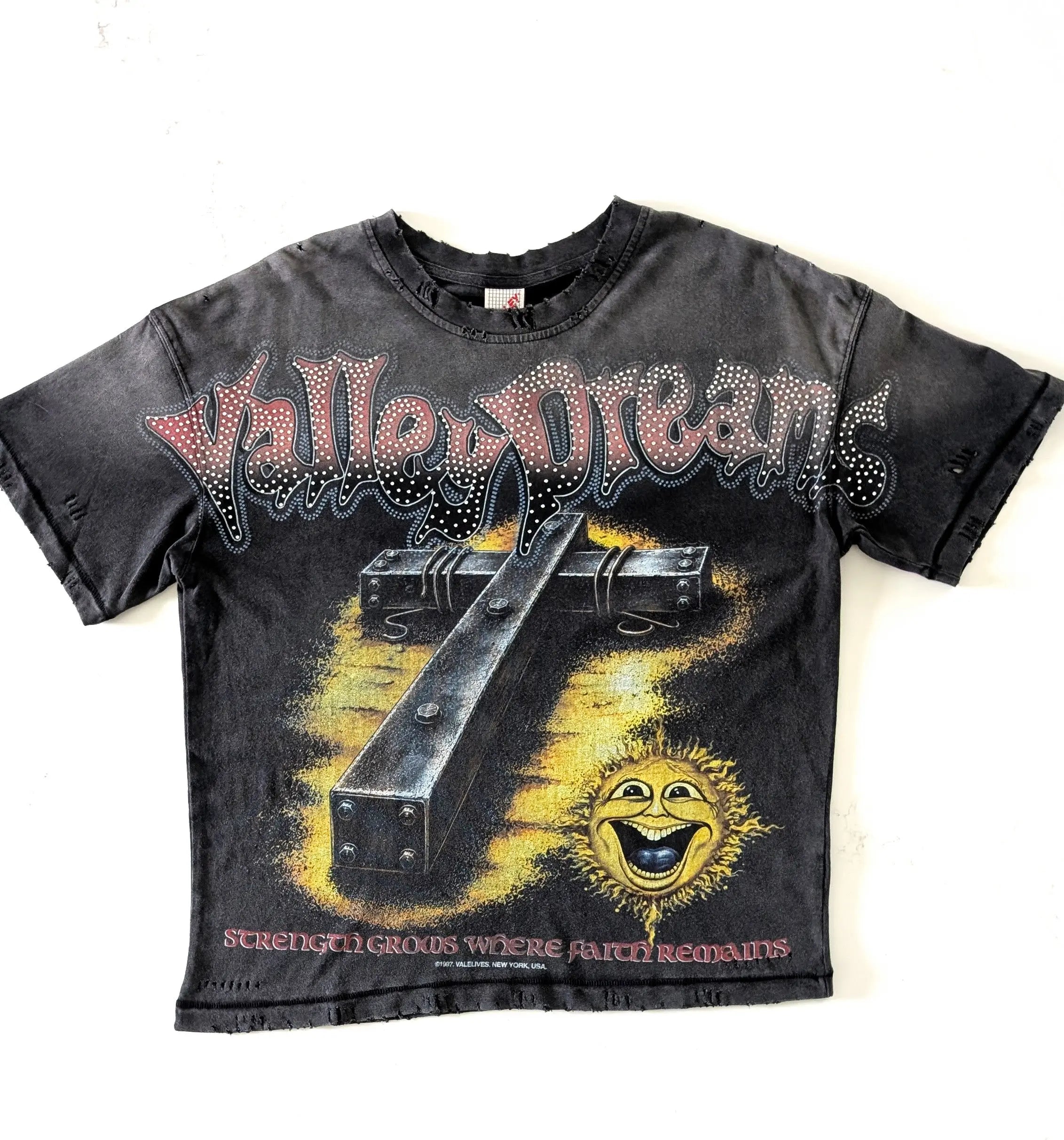 VALE FOREVER IRON CROSS BLING TEE BLACK