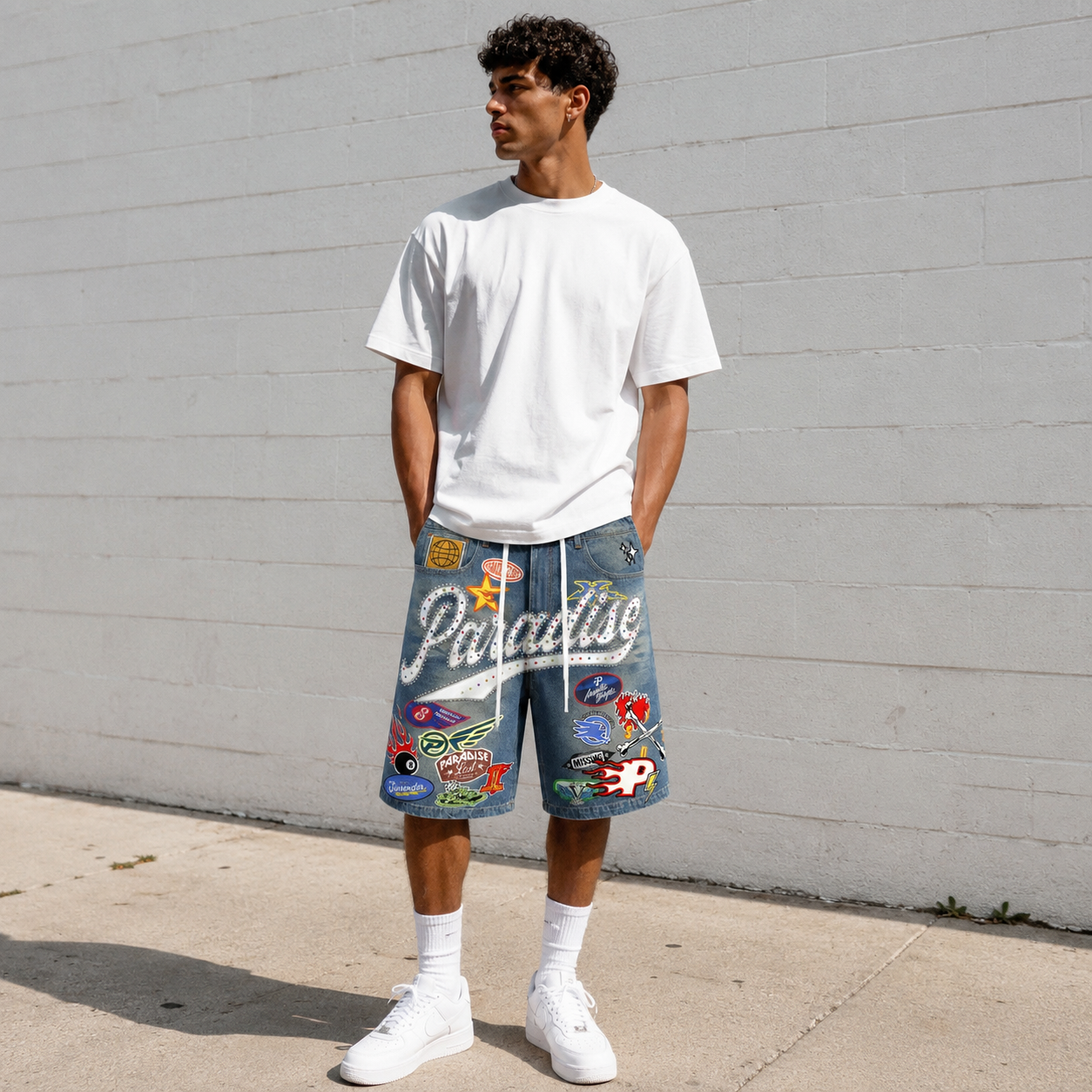 paradise lost patchwork Shorts