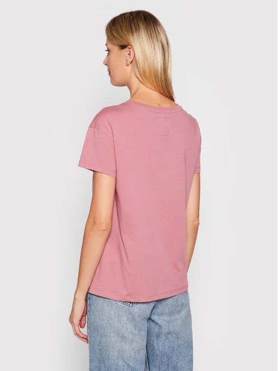 Armani Exchange women Fuchsia Relaxed Fit Tshirt