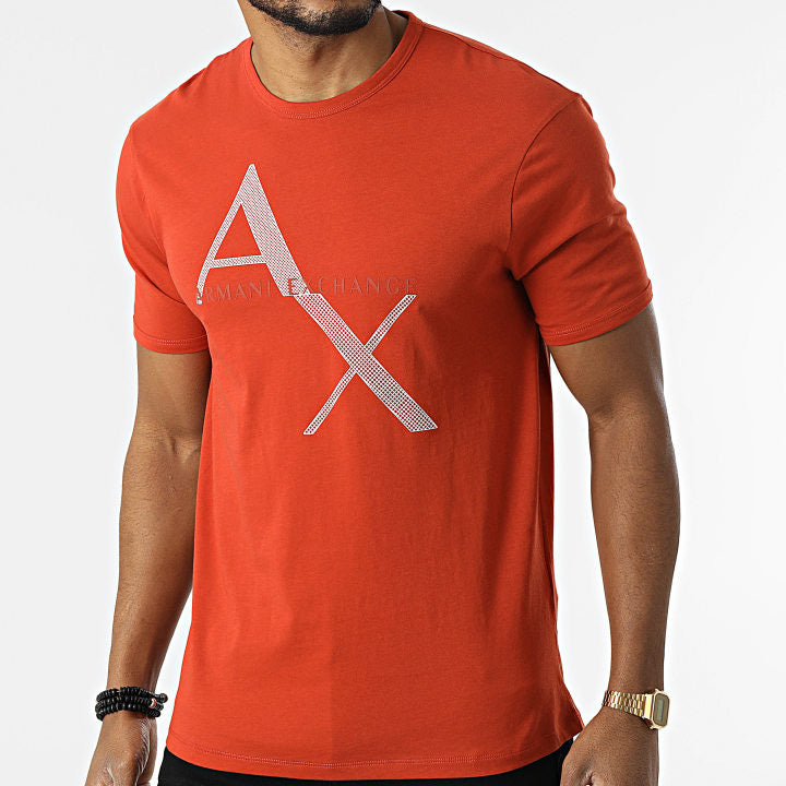 Armani Exchange Regular fit Orange, White Icon Logo Tshirt