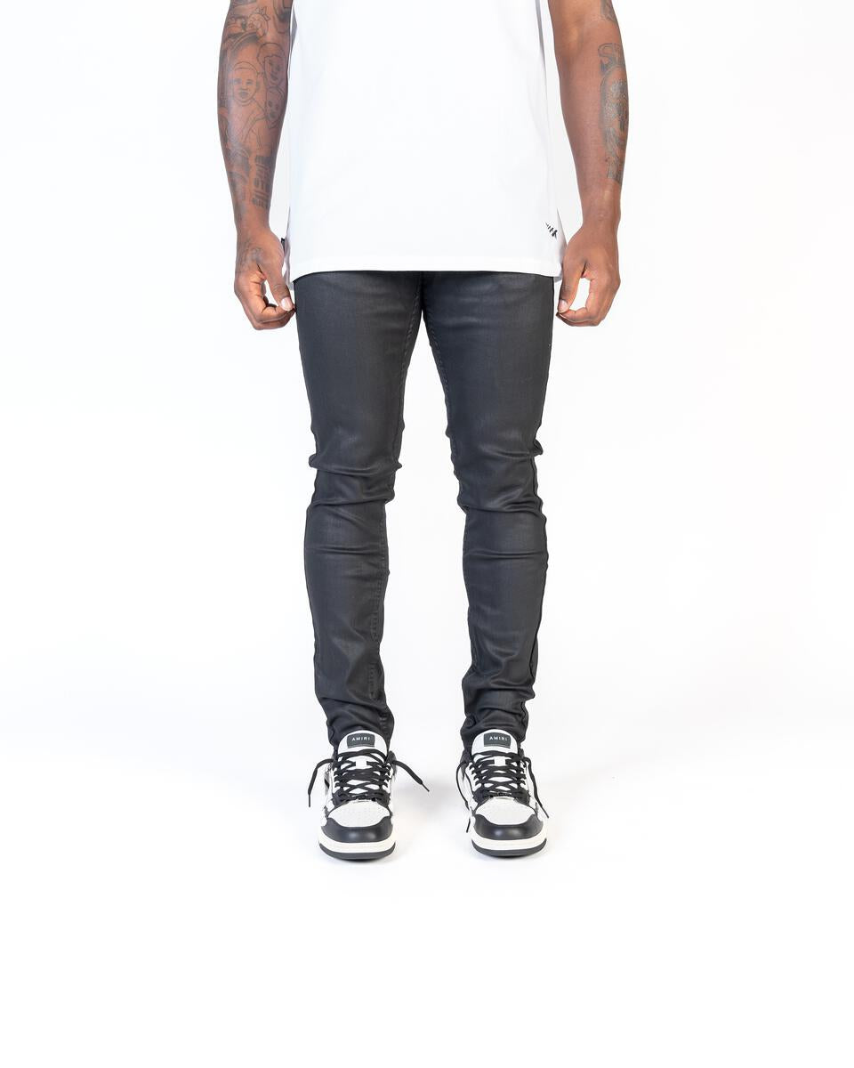 RELAPSE JEANS NO MORE 105 SKINNY DENIM BLACK WAX
