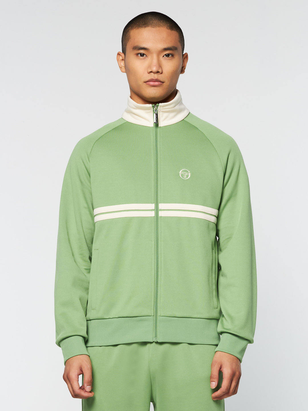 Sergio Tacchini DALLAS TRACK JACKET ARCHIVIO- JADE GREEN/ PEARL IVORY & Pants set