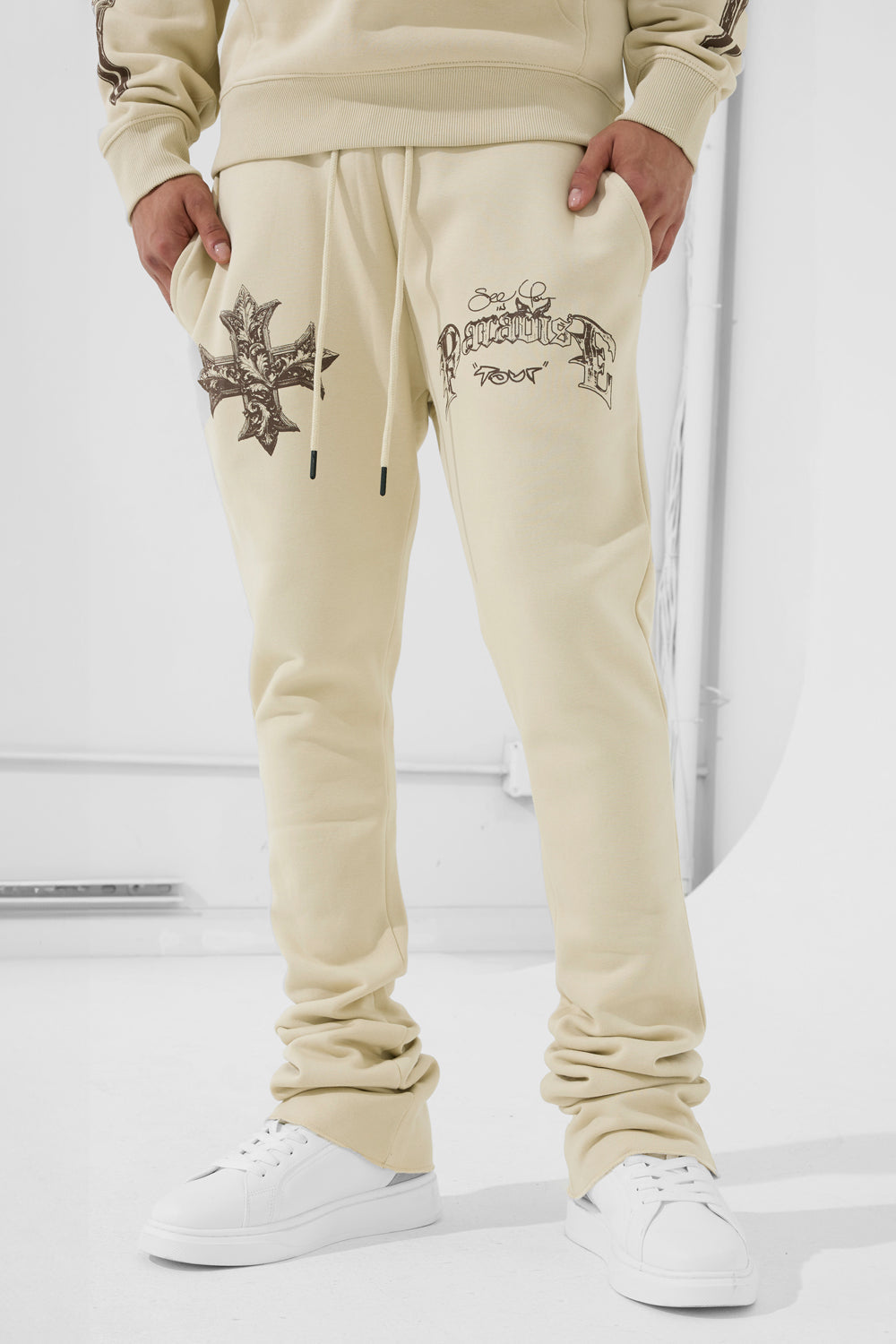 JORDAN CRAIG FLEECE JOGGING SET (cream)