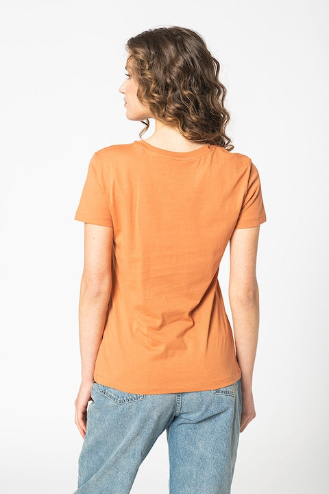 Armani Exchange women Icon Logo Print Regular Fit Round-Neck T-Shirt