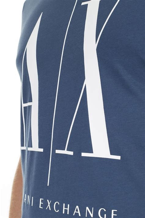 Armani Exchange light Blue Icon Logo Tshirt