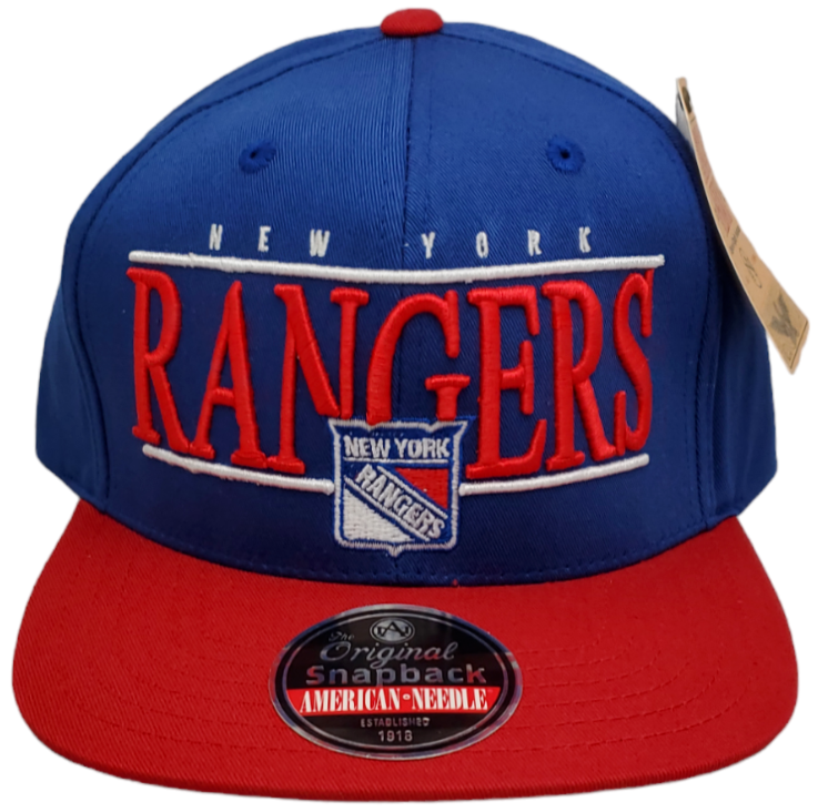 New York Rangers Snapback Cap Flat Bill Stitched Logo Nineties