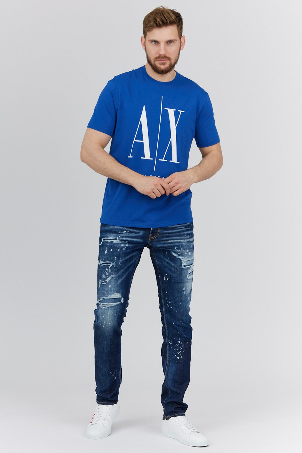 Armani Exchange ICON LOGO REGULAR FIT T-SHIRT (BLUE)