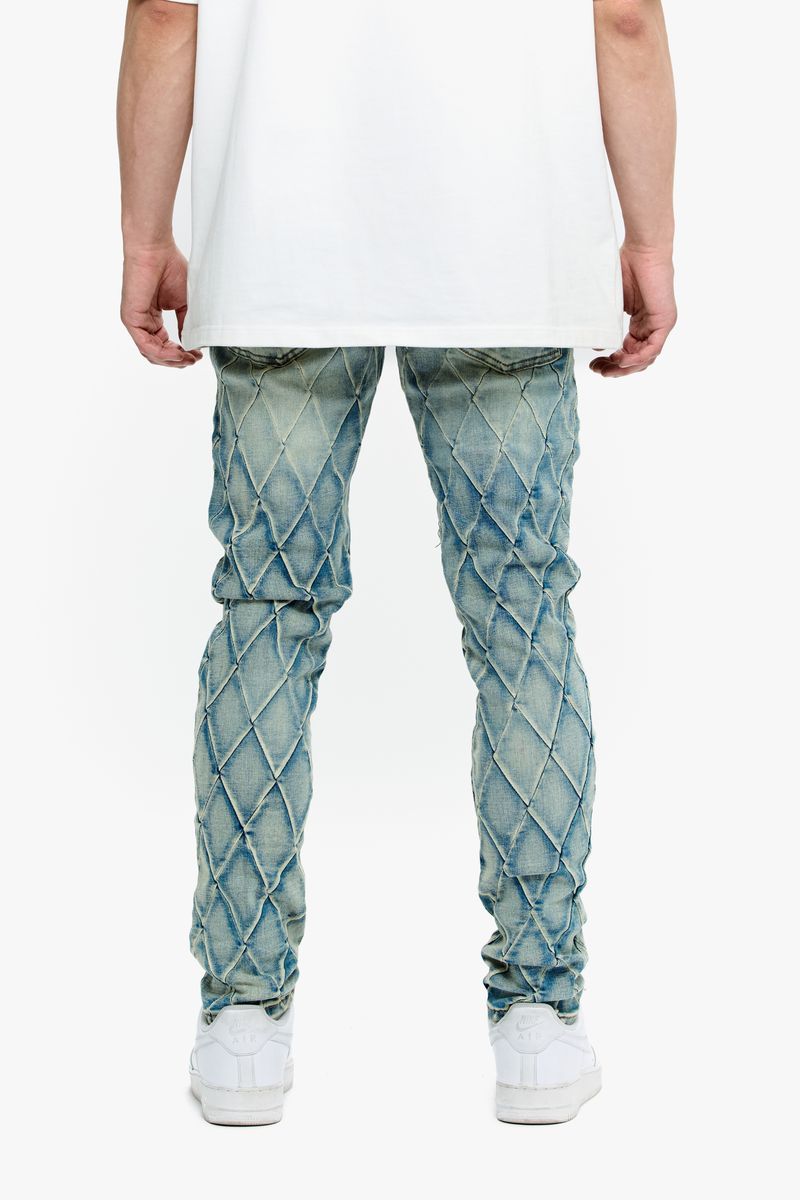 VALABASES Pop Stacked Jean Dark Vintage Blue (VLBS-VJ2-1025)