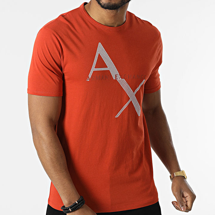 Armani Exchange Regular fit Orange, White Icon Logo Tshirt