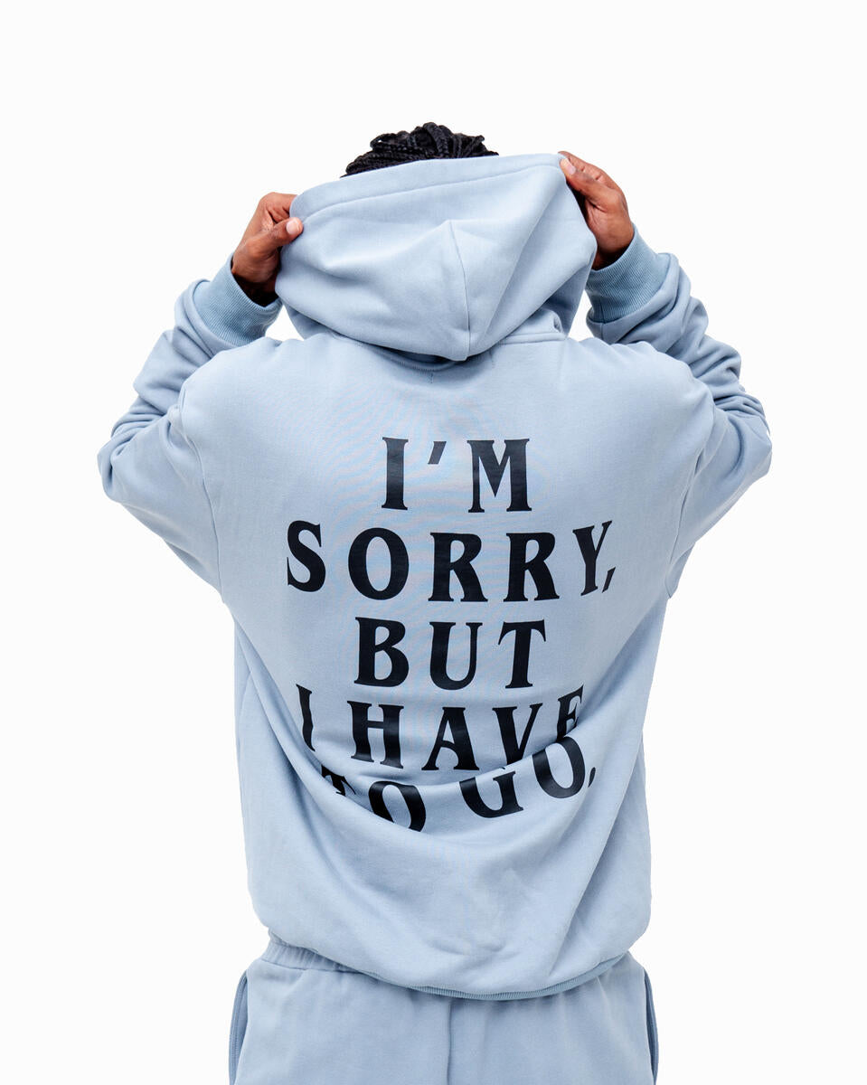 Please Come Home I'm Sorry Hoodie In Blue