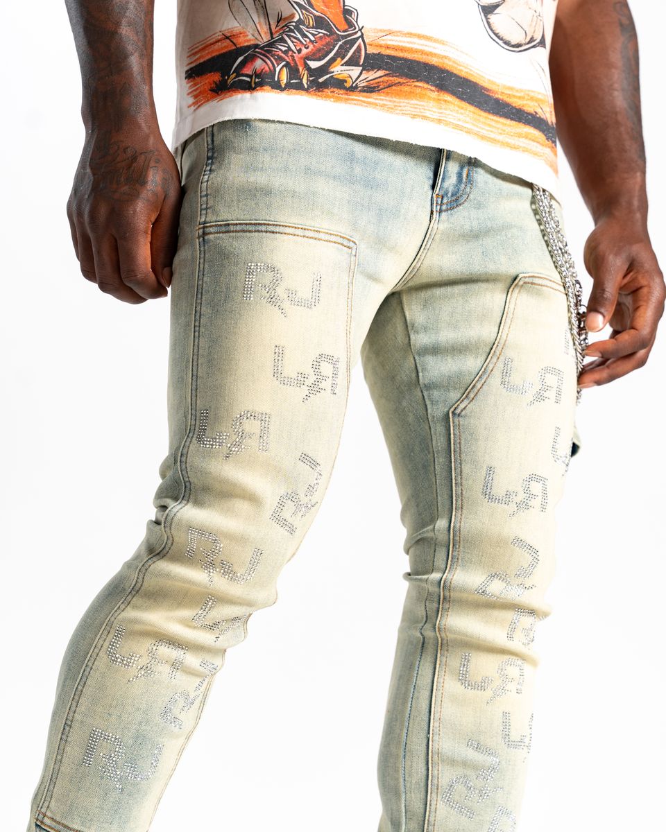 Relapse Jeans RJ Stone Sand Wash Skinny Denim