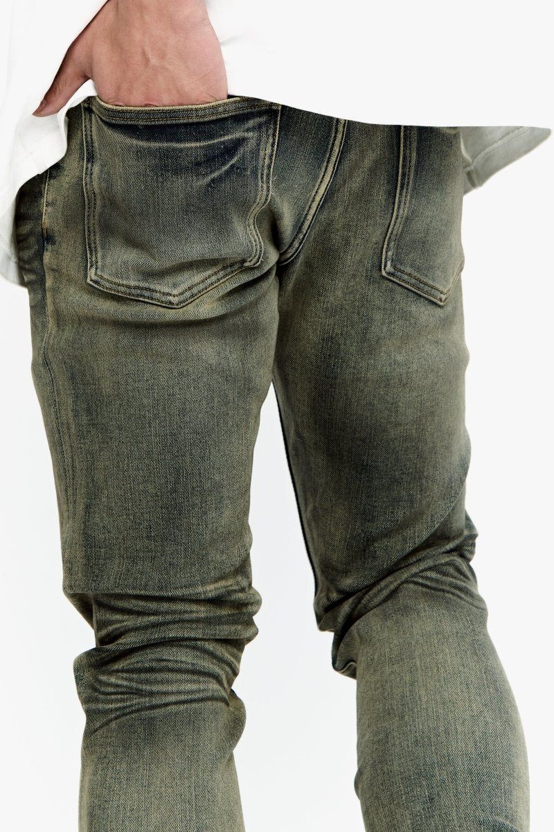 Valabasas Mr.Flex Skinny Brown/Blue Vintage washed