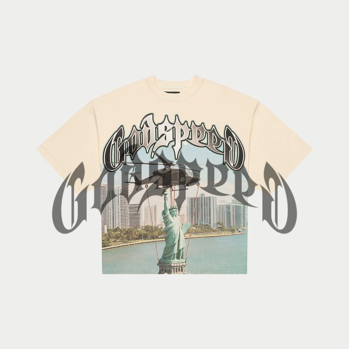 Godspeed “JFK to MIA” Tee – Bone