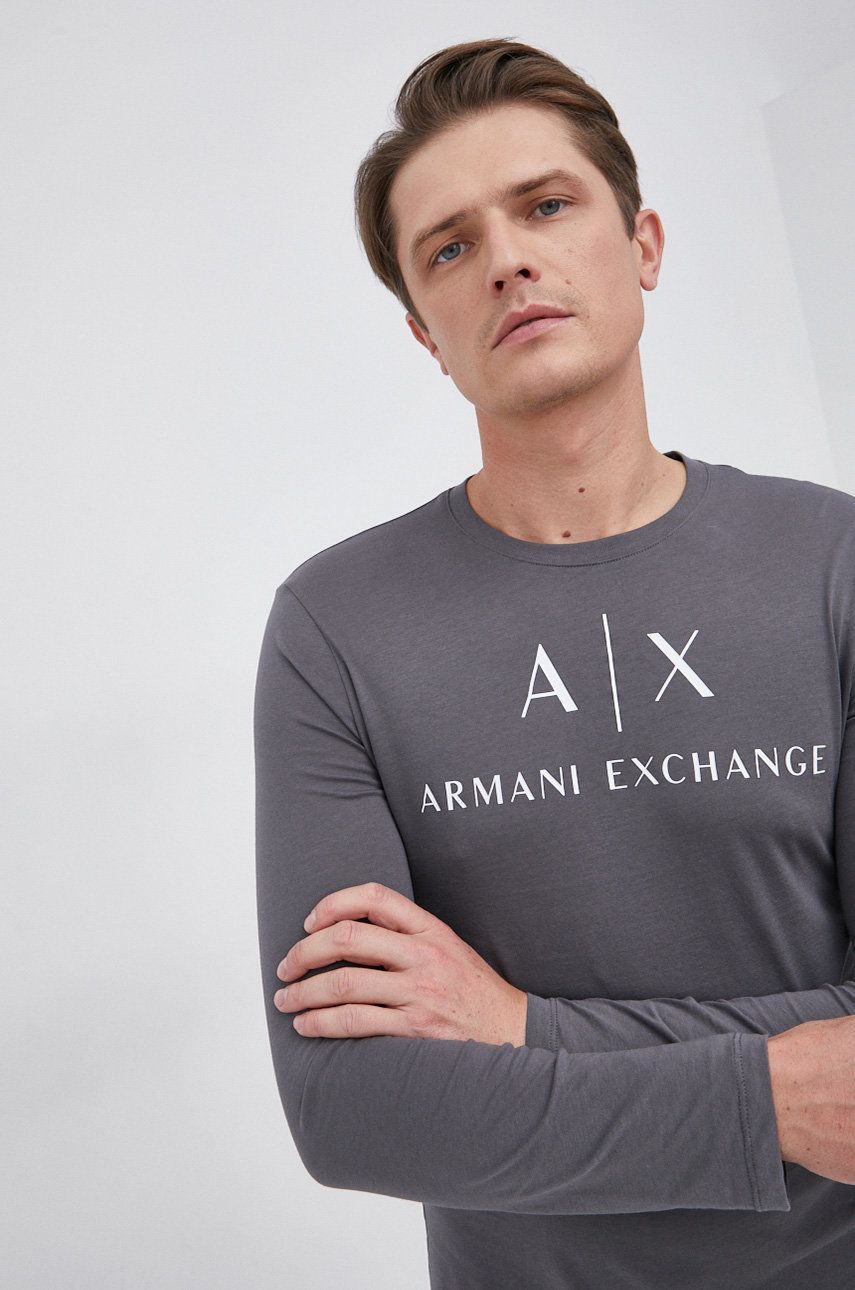 Armani Exchange Grey Long Sleeve T-Shirts