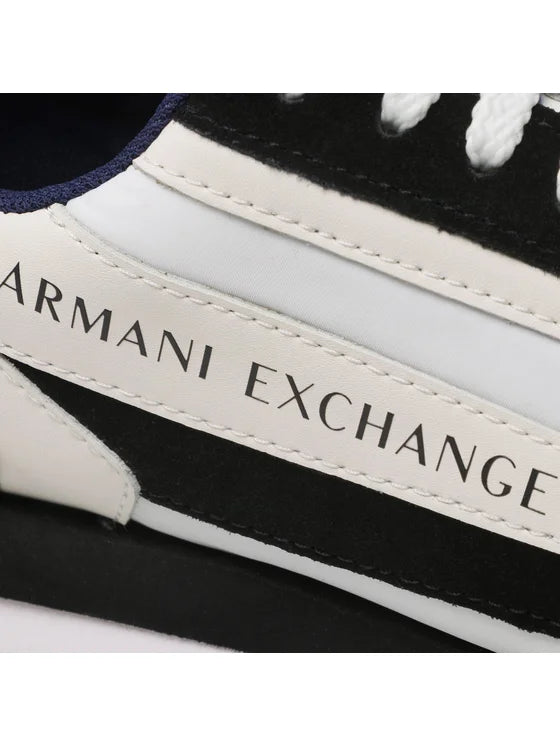Armani Exchange runners in black/white