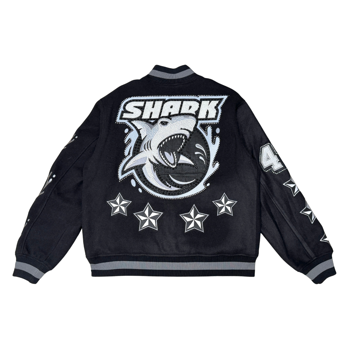 Vicious Varsity Wool Body + PU Sleeve Jacket