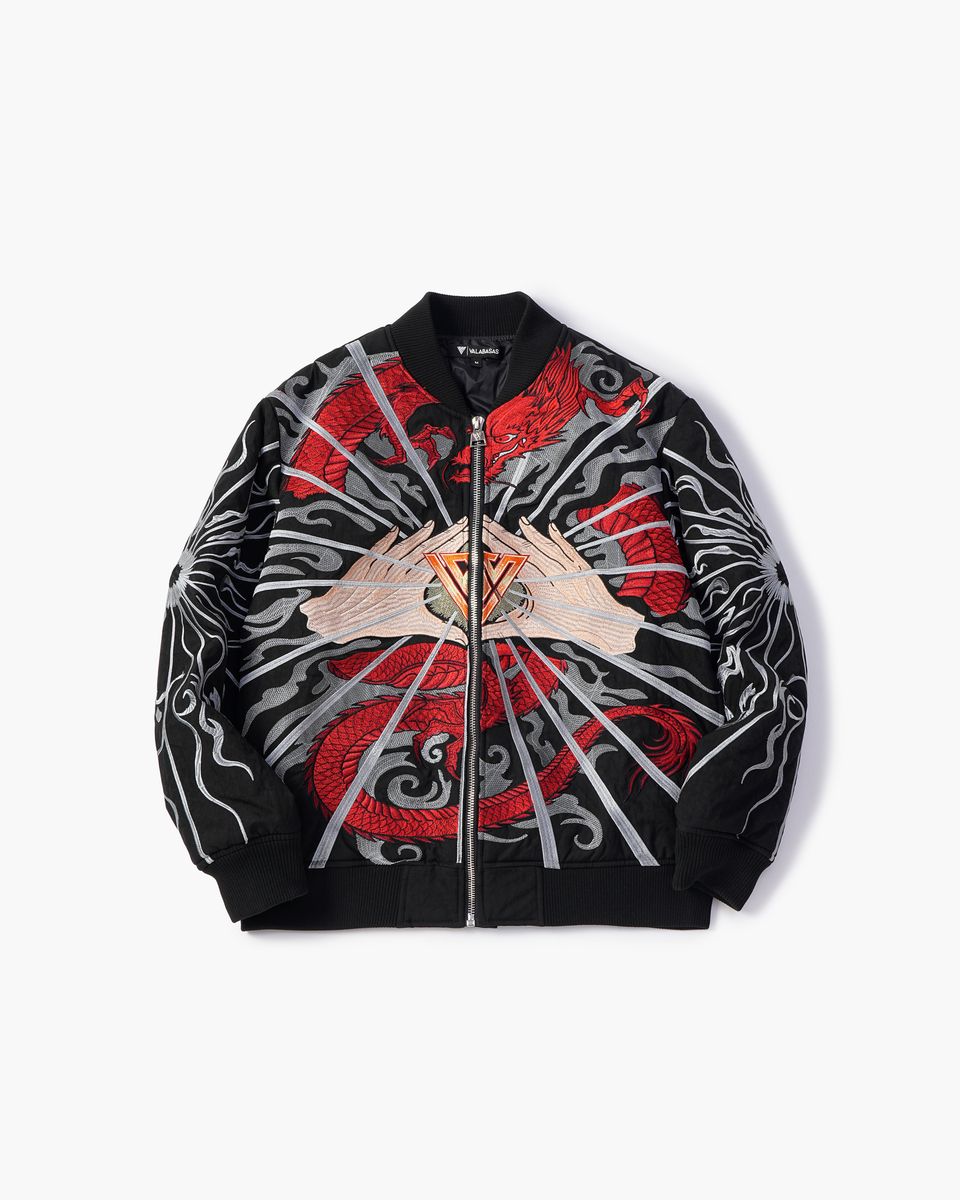 Valabasas PO dragon bomber jacket – black
