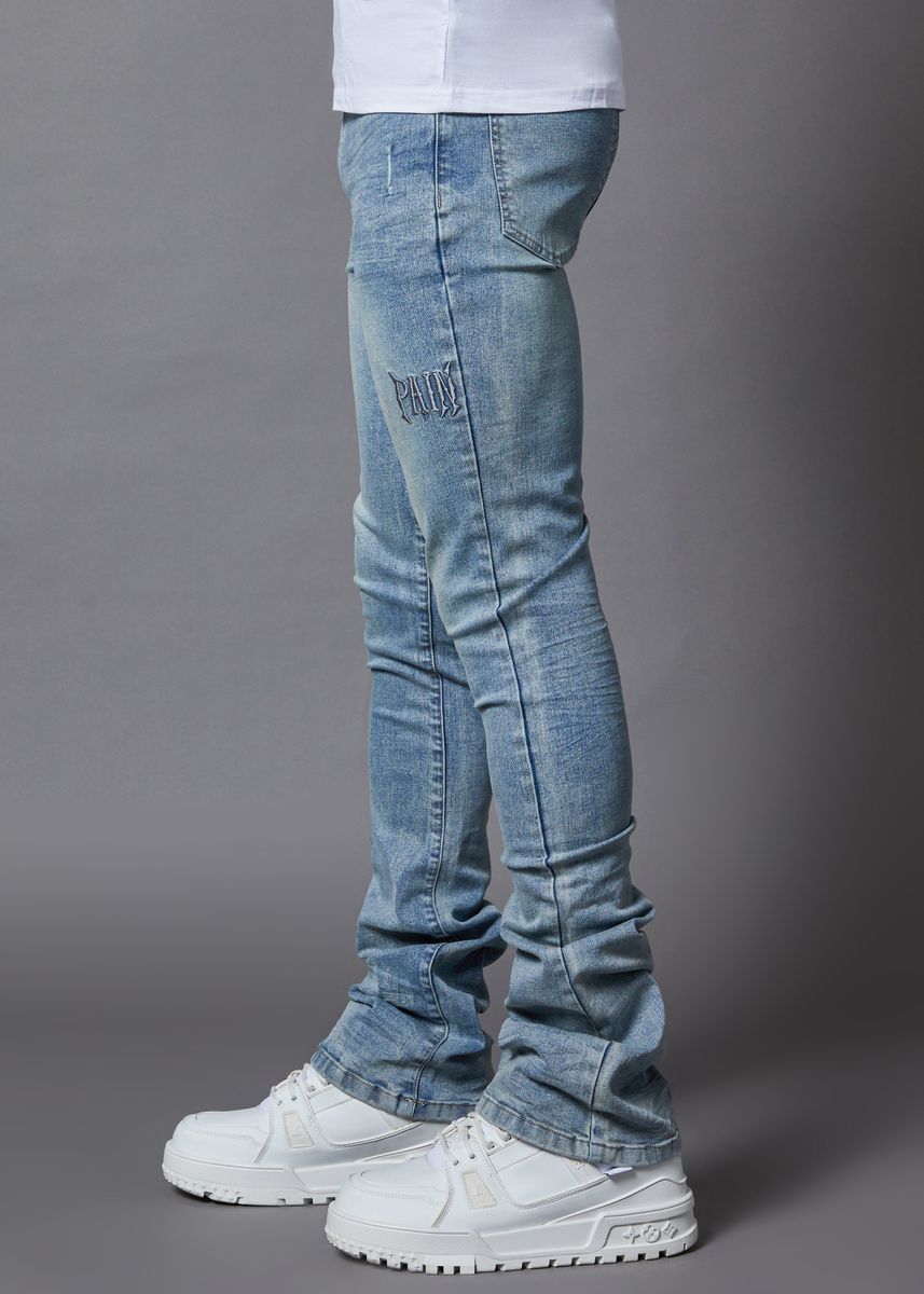 Pain Stone Blue Stacked Denim