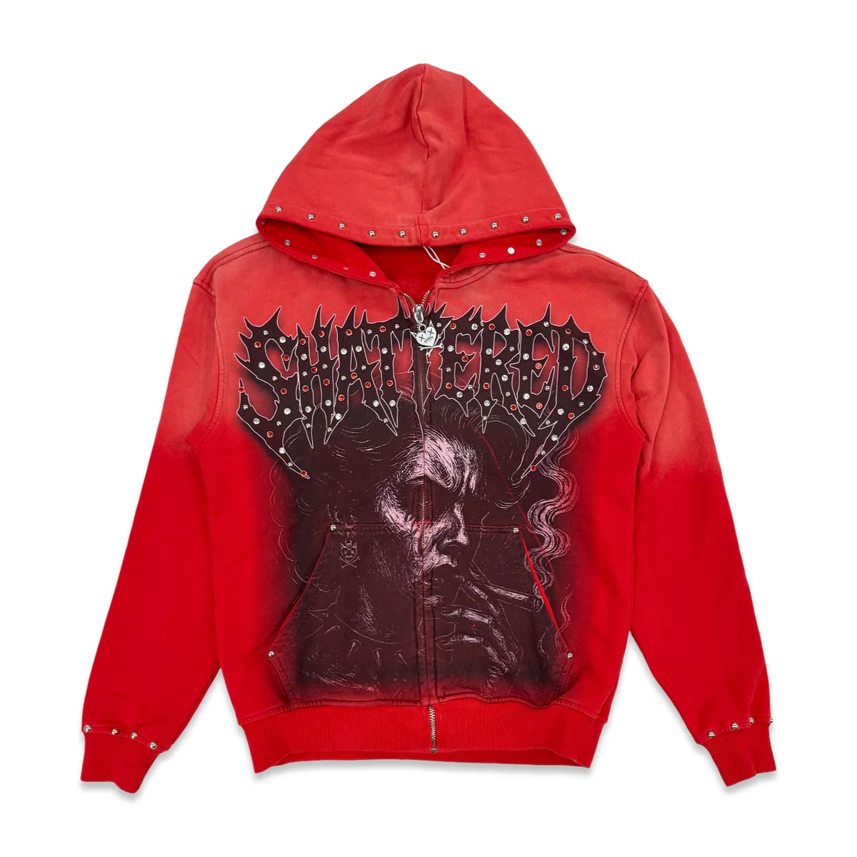 Shattered Anxiety Red Hoodie
