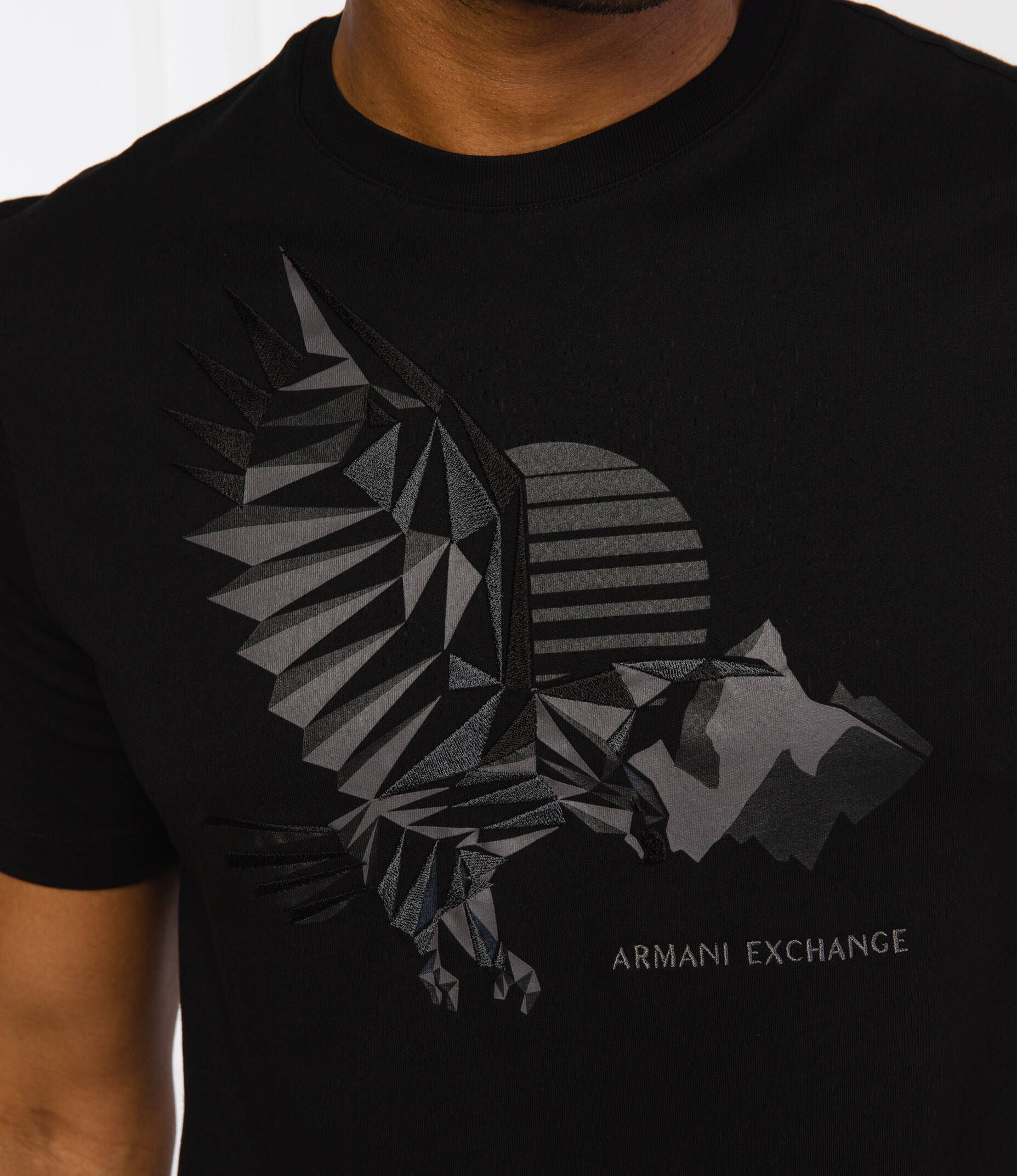Armani Exchange Regular Black Eagle Tshirt
