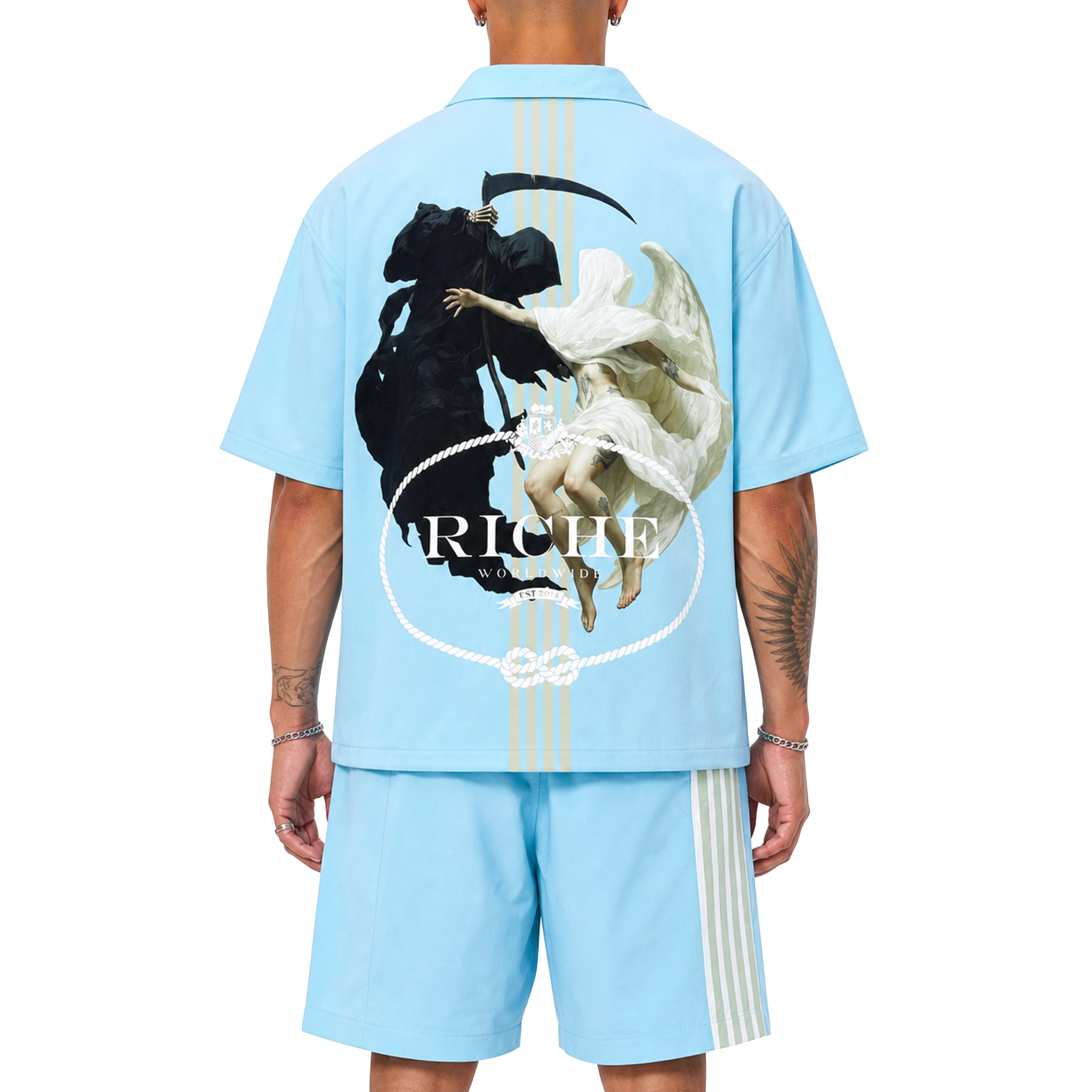vie riche Goated shirt short set