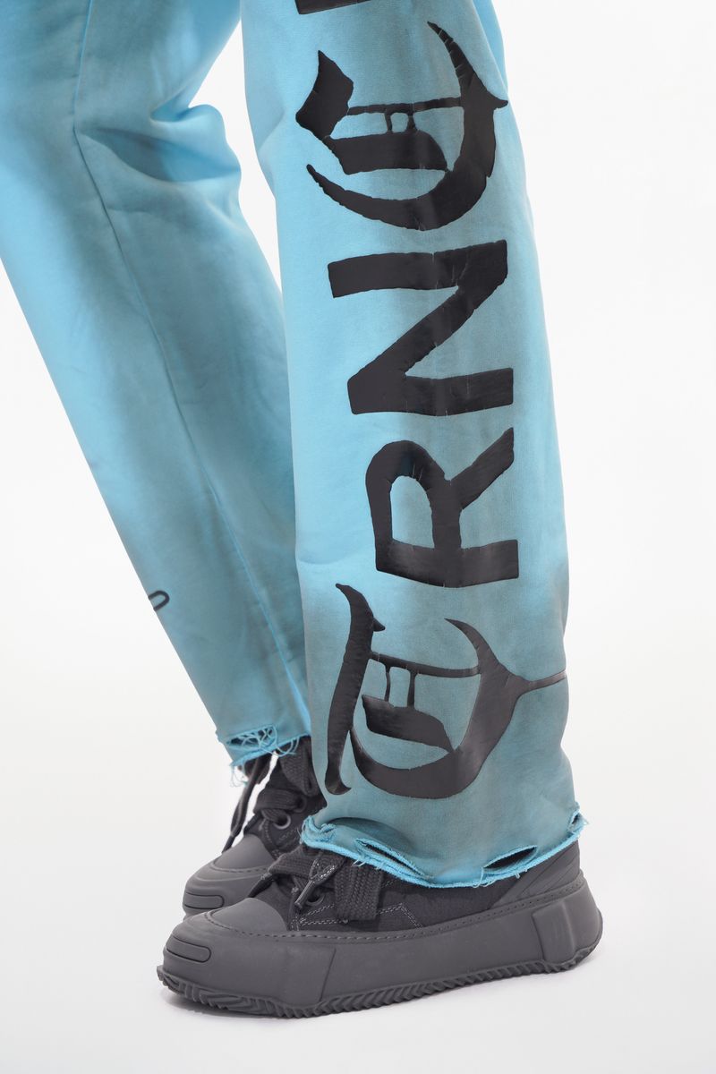 trnchs crimson script gamma blue pants