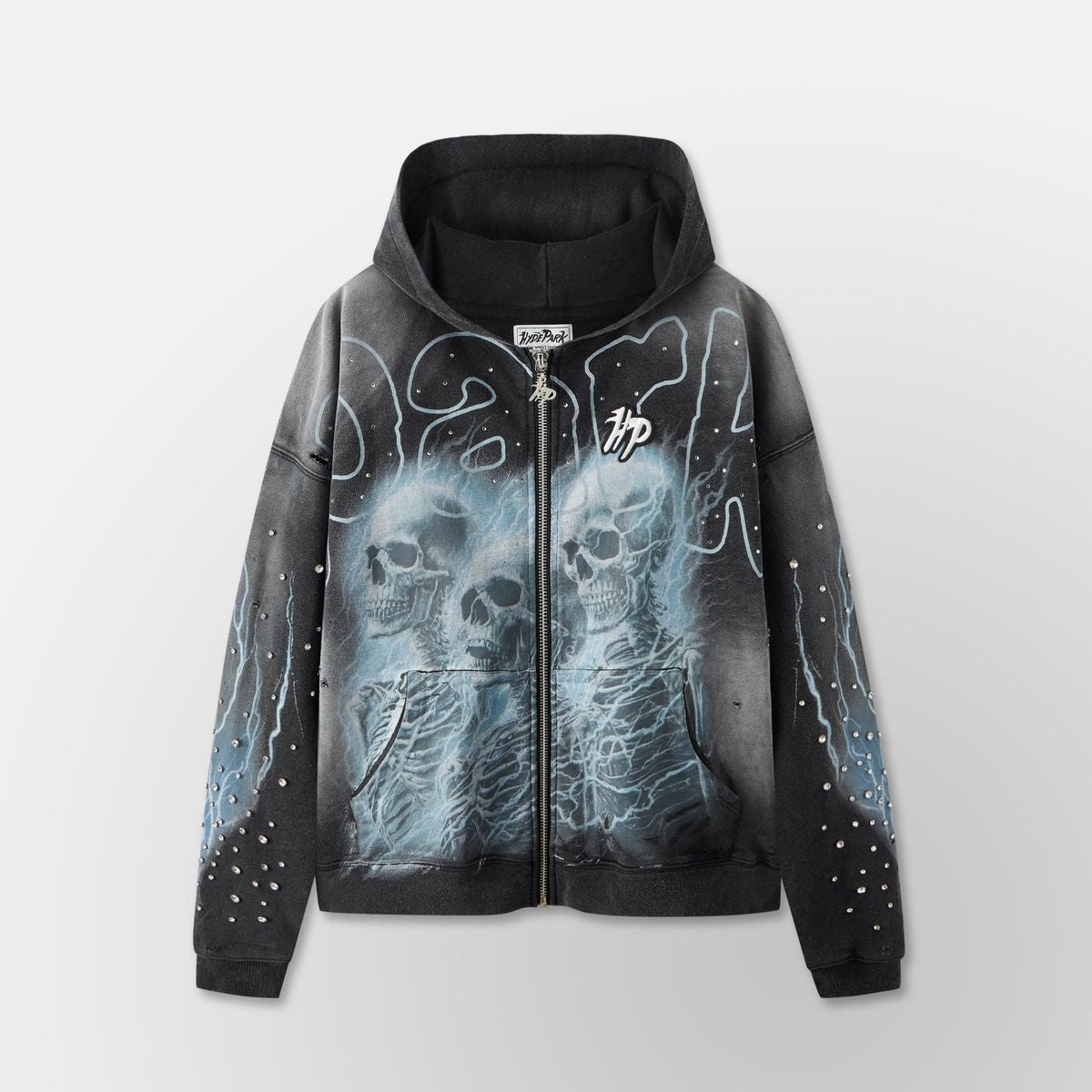 Hyde Park Grayskull Throw Back Full Zip Hoodie Black