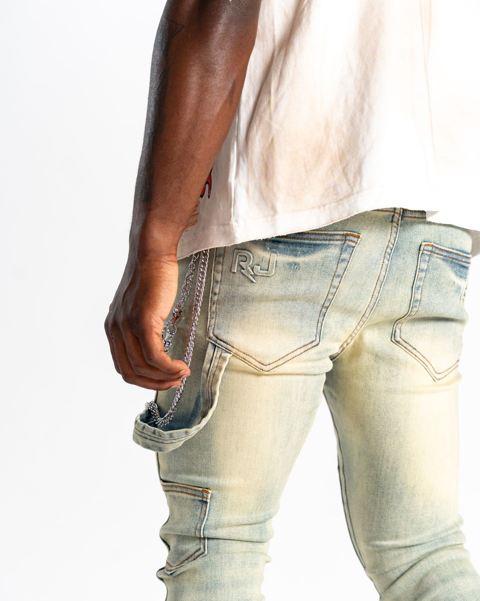 Relapse Jeans RJ Stone Sand Wash Skinny Denim