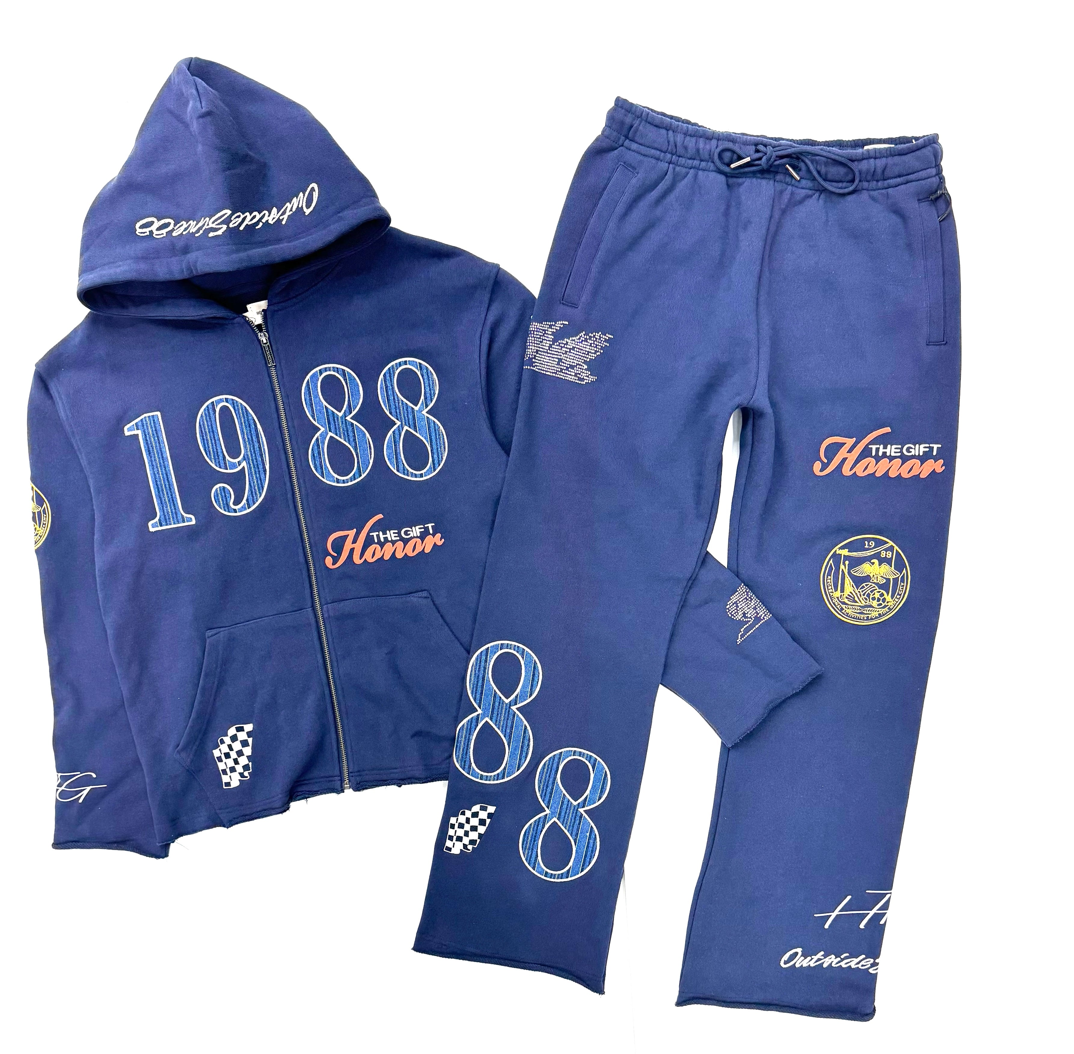 Honor the gift 1988 Full Zip Jogging set - Navy