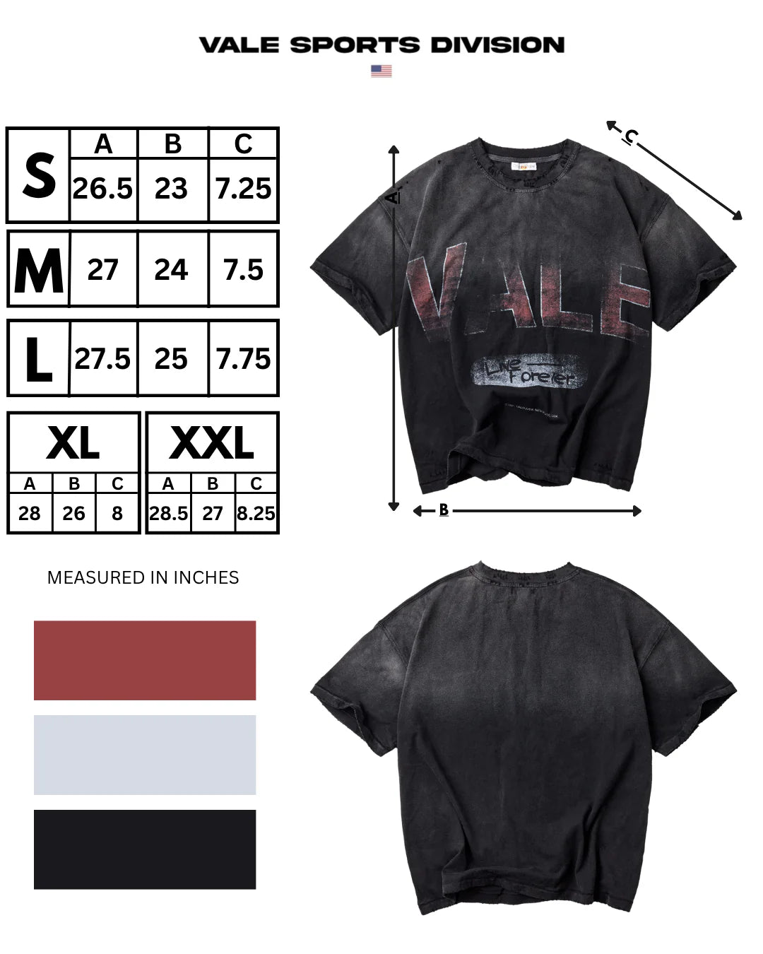 VALE FOREVER VALE LOGO TEE BLACK