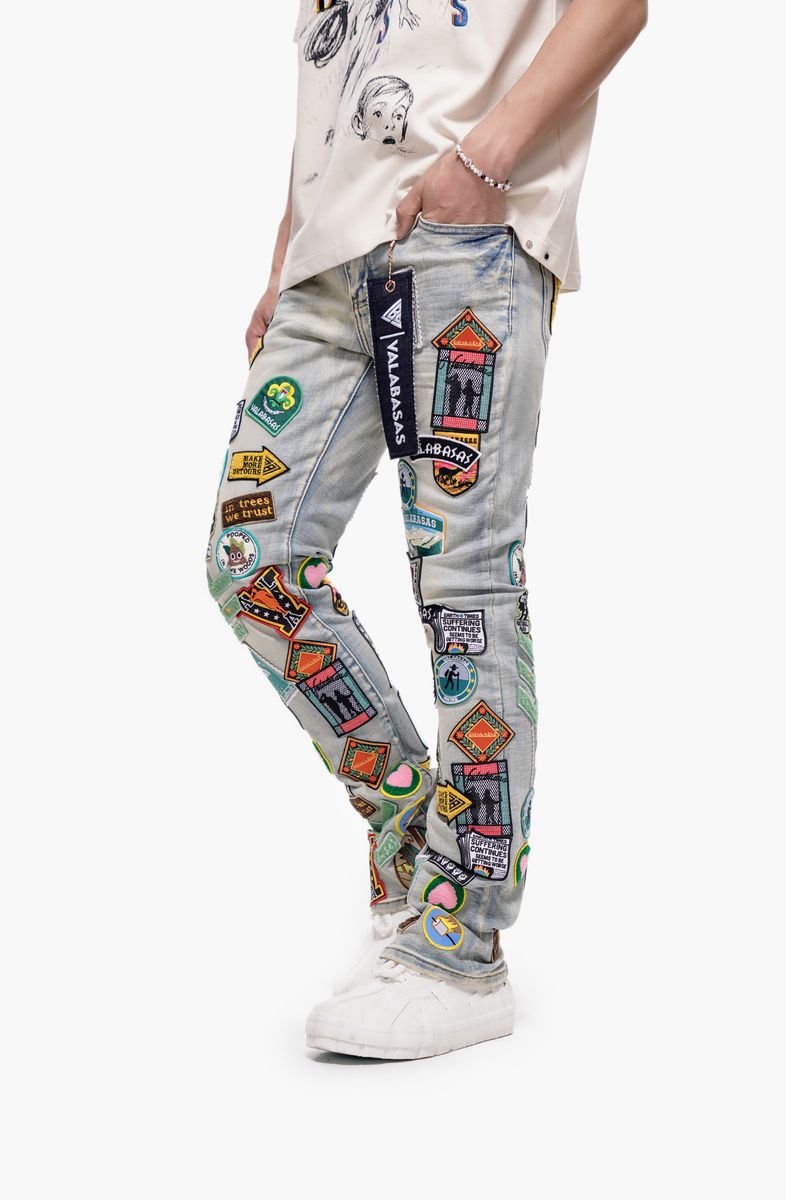 Valabasas AXIS STACKED LIGHT BLUE JEANS