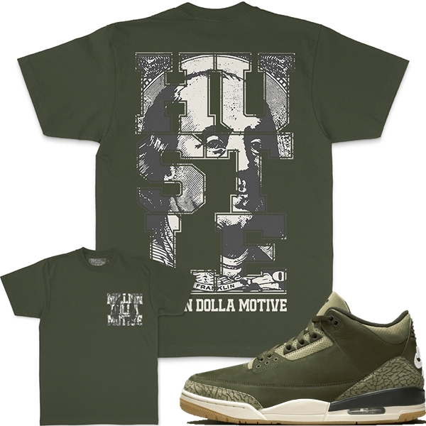 million dollar Hard Work & Hustle - Olive T-Shirts
