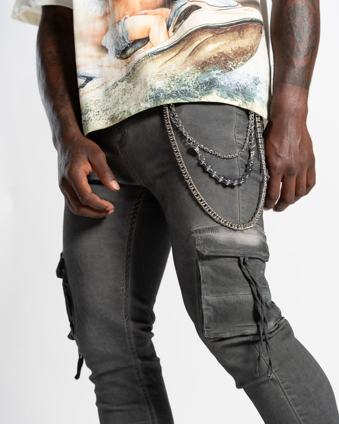 Relapse Jeans Moe Grey Cargo Denim