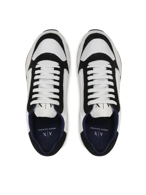 Armani Exchange runners in black/white