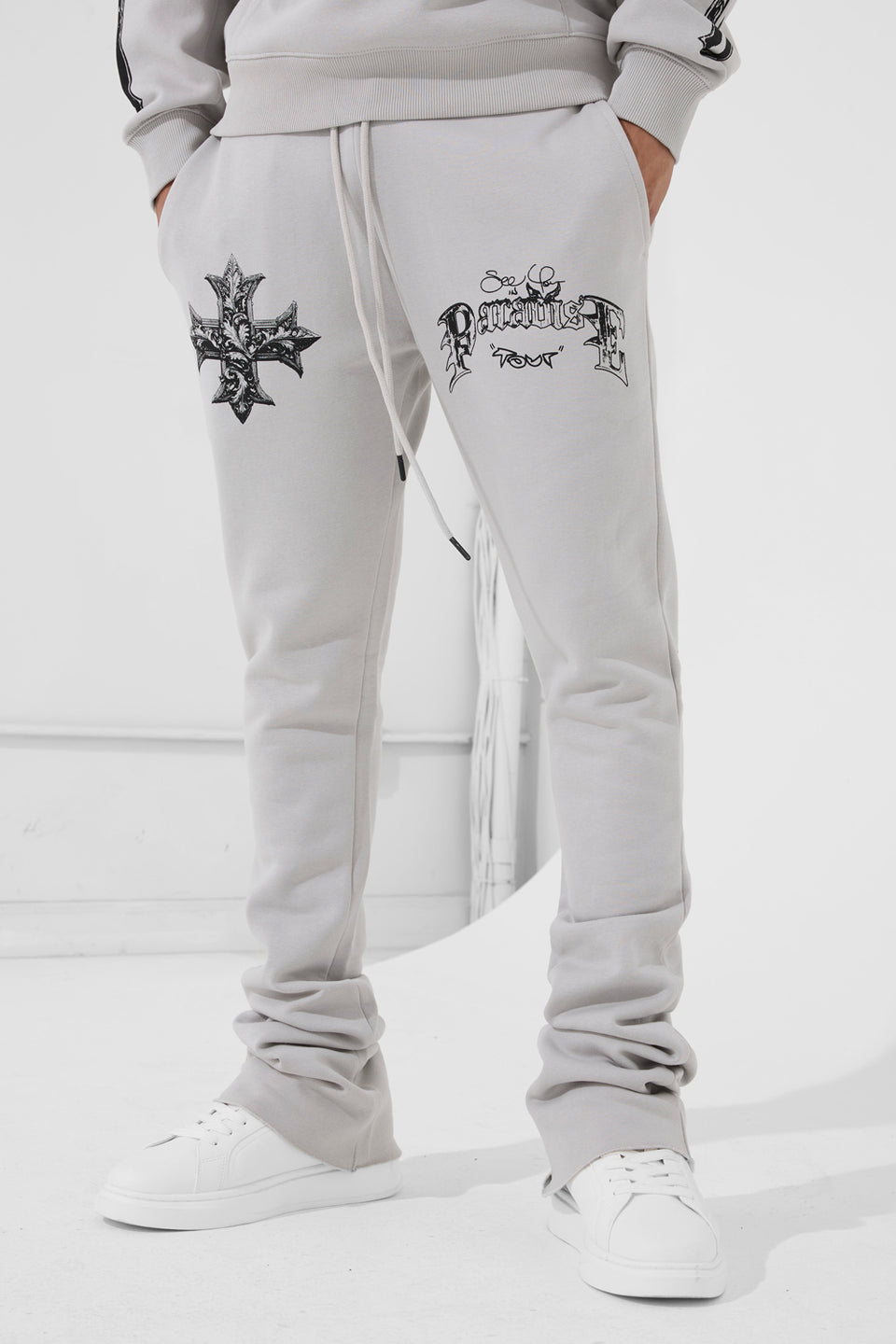 Jordan Craig Paradise Tour Jogger Set (Light Grey)
