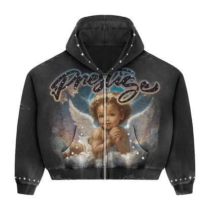 PRESTIGE ANGEL HOODIE (BLACK/BLUE)
