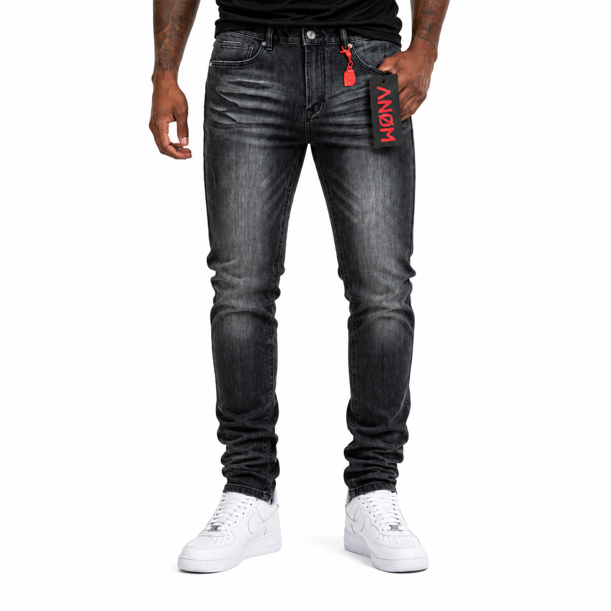 Anom 360 Skinny Black Wash Jeans