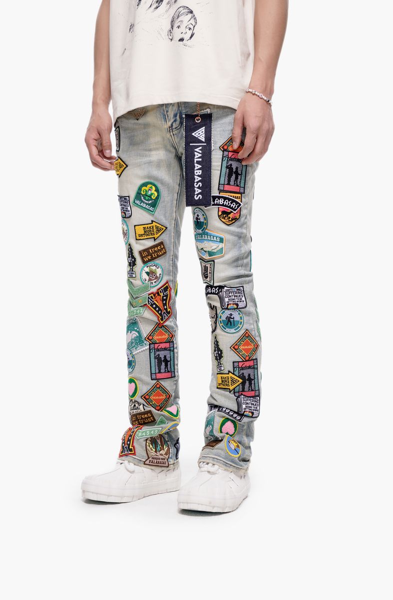 Valabasas AXIS STACKED LIGHT BLUE JEANS