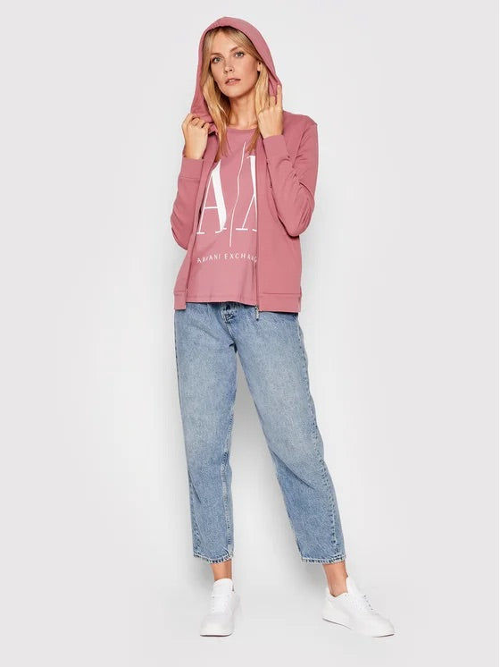 Armani Exchange women Fuchsia Relaxed Fit Tshirt