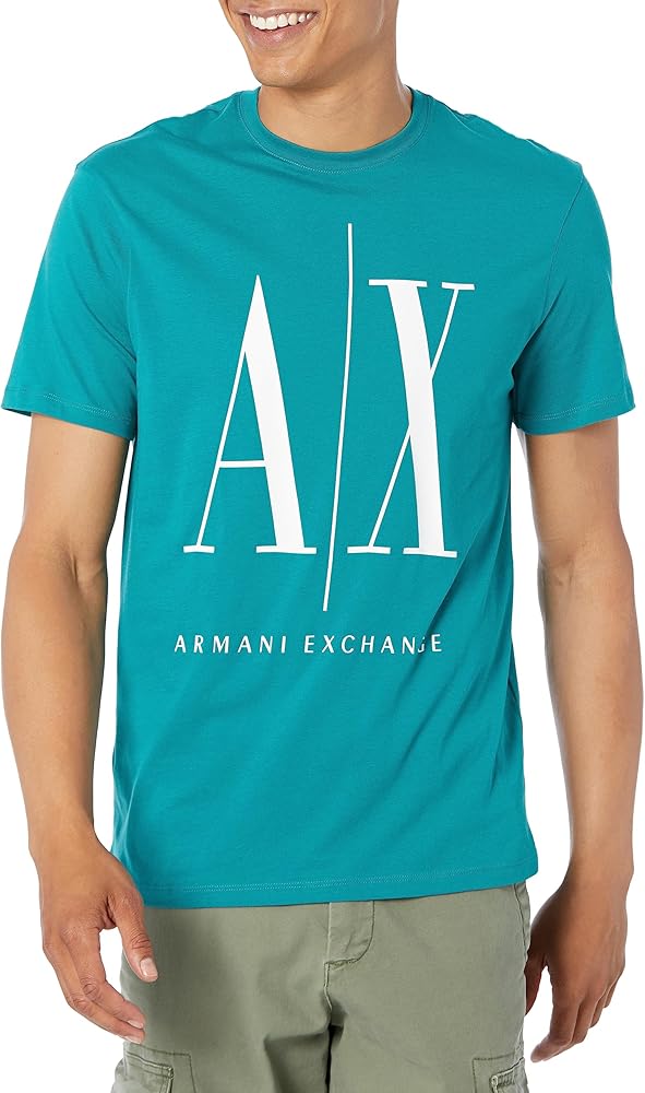 Armani Exchange Turquoise Icon Logo Tshirt