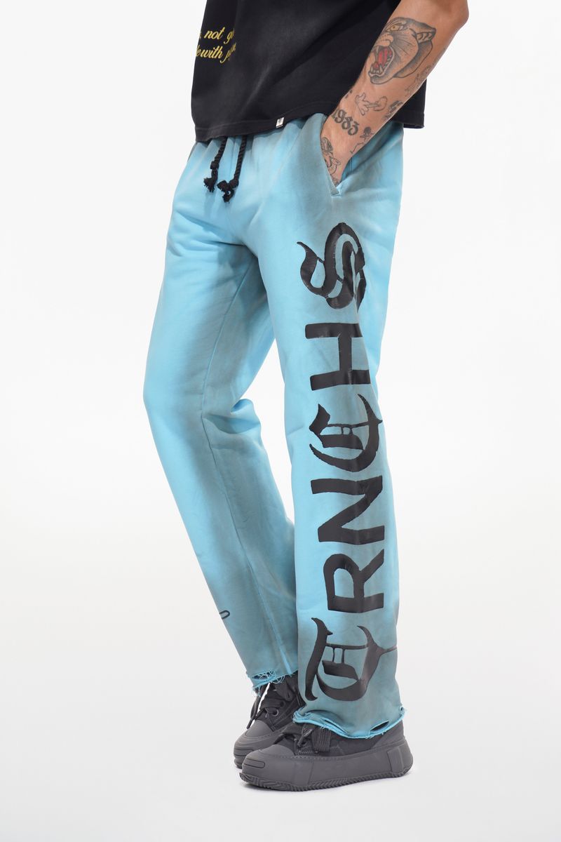 trnchs crimson script gamma blue pants