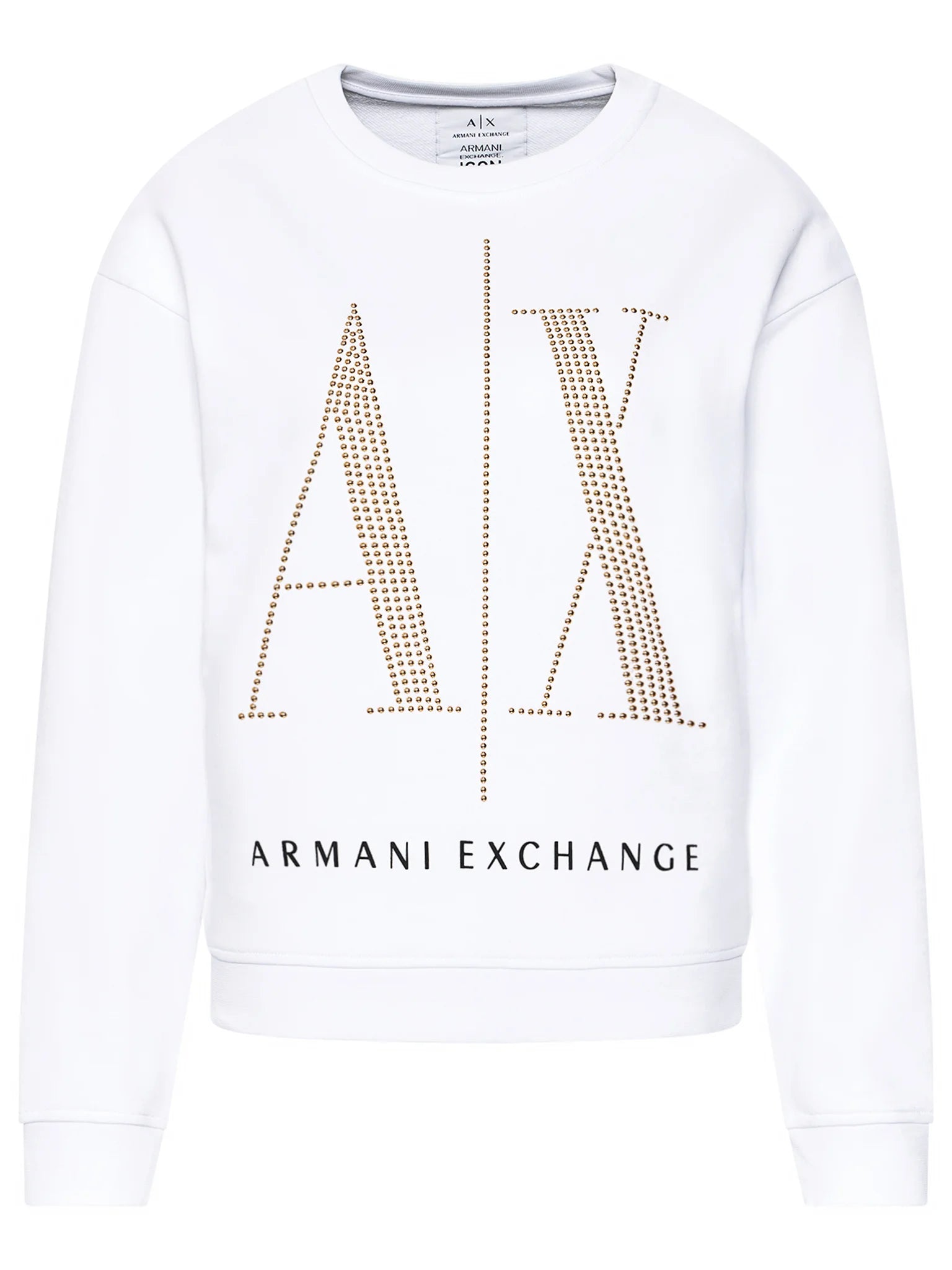 armani exchange white ,Gold sweatshirt