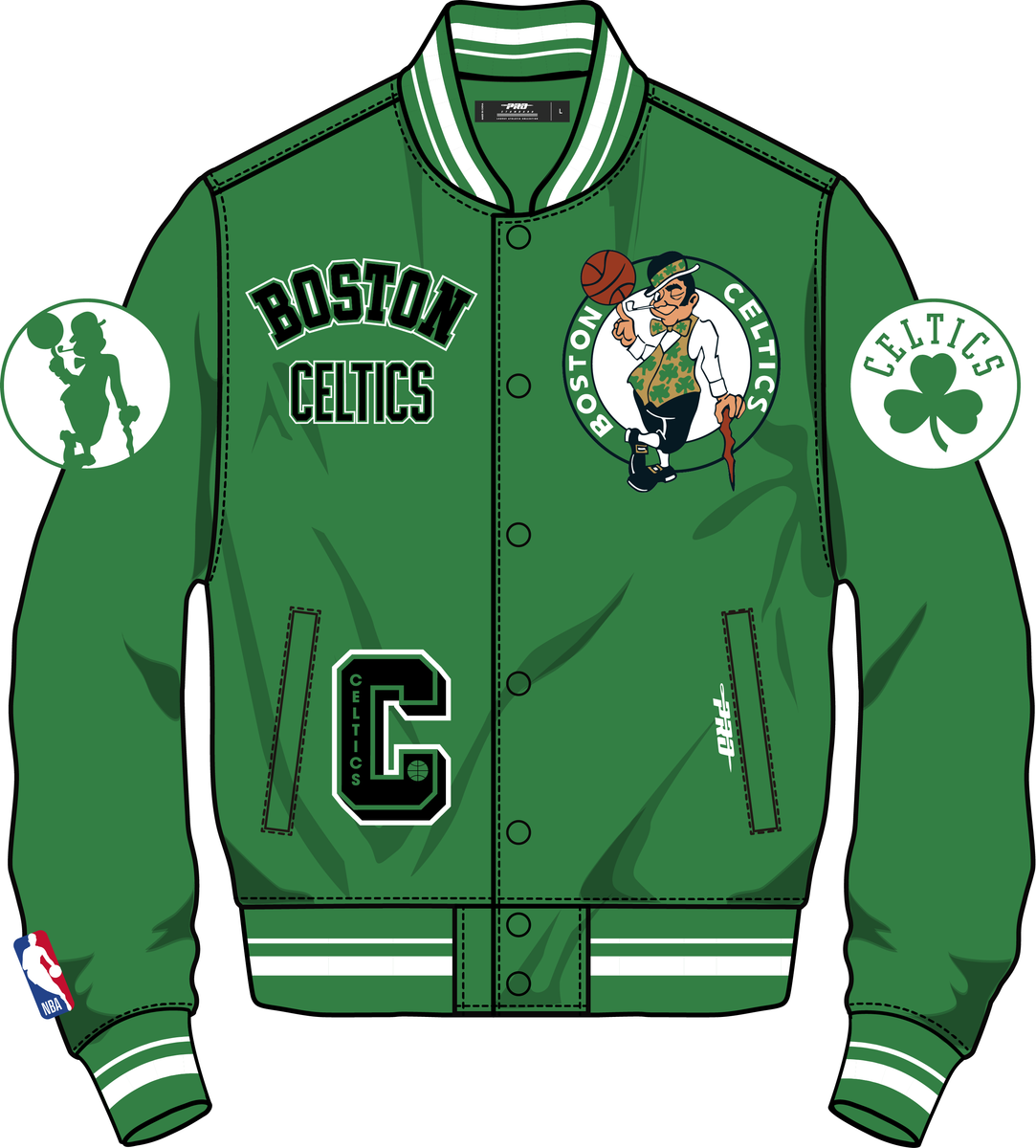 Pro standard BOSTON CELTICS SUBLIMATED SATIN JACKET-GREEN SKY