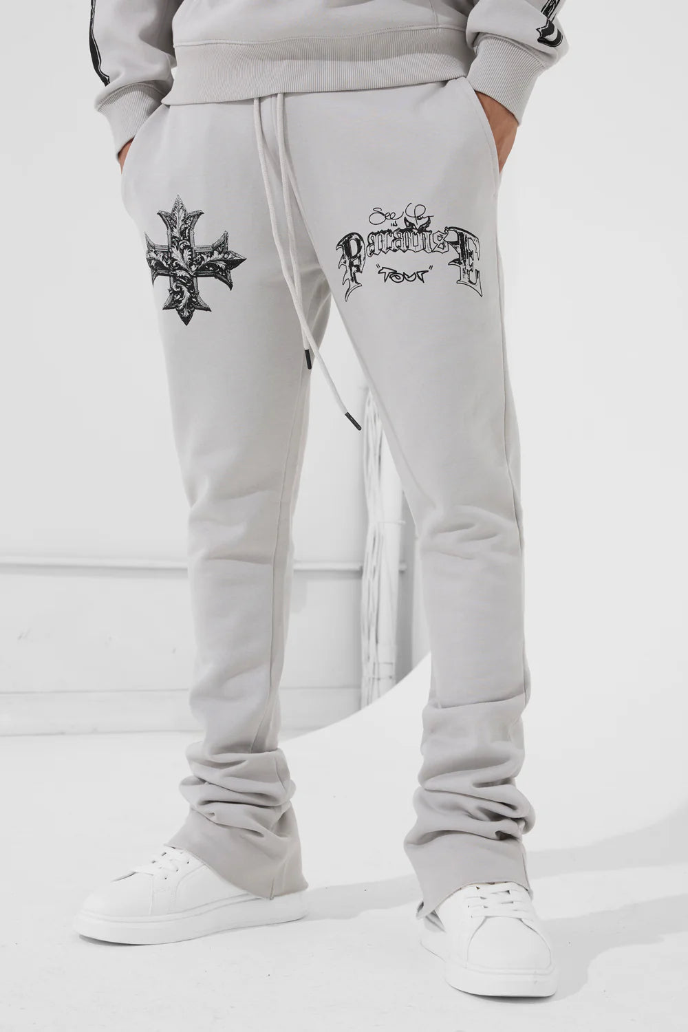 Jordan Craig Paradise Tour Jogger Set (Light Grey)