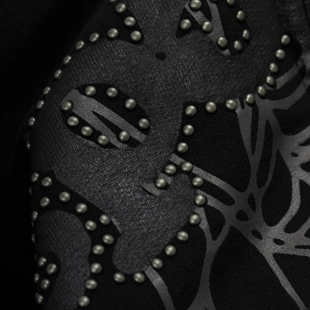 Sp5der OG Web Studded Zip Hoodie
Black