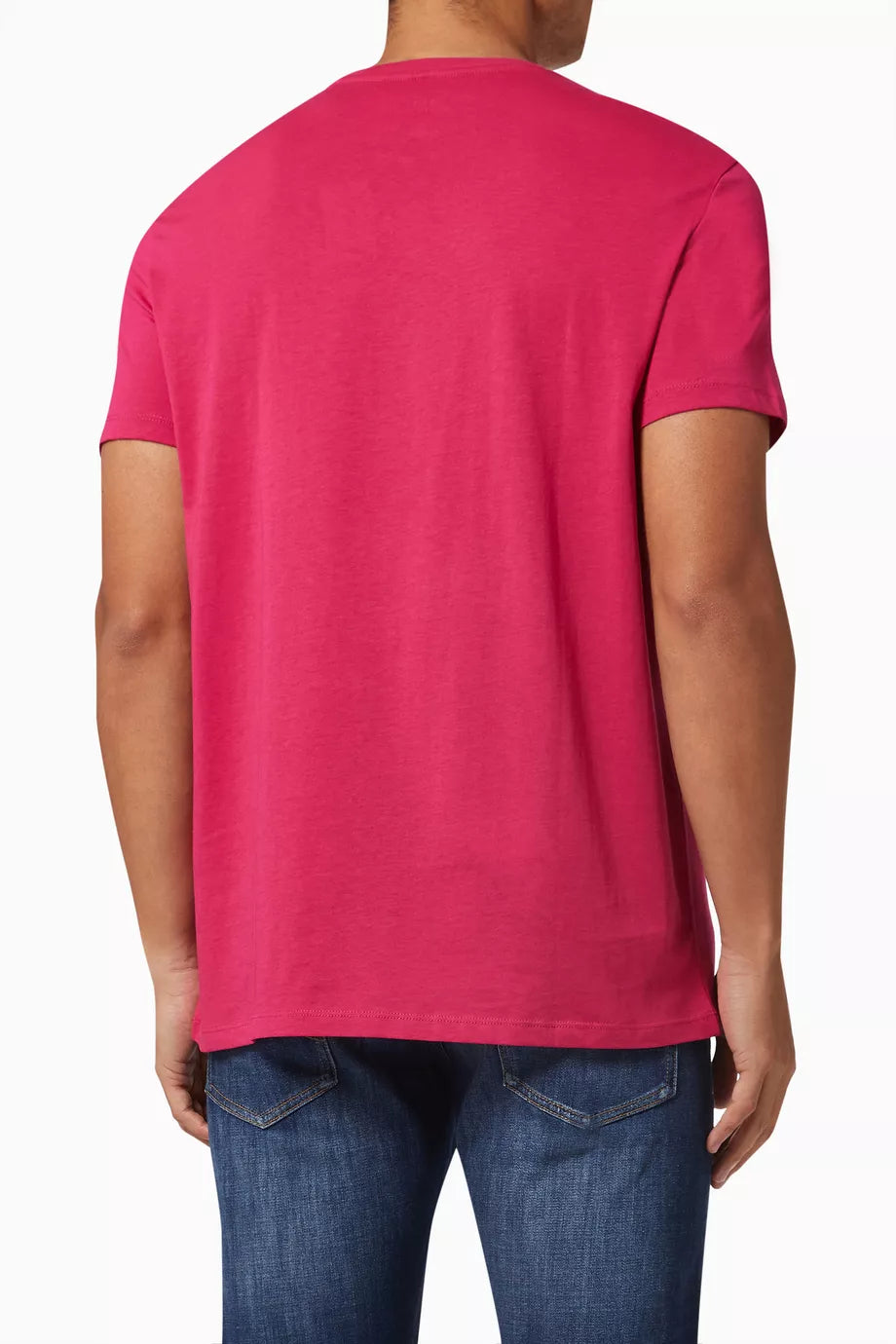 Armani Exchange Fuchsia slim fit icon logo Tshirt