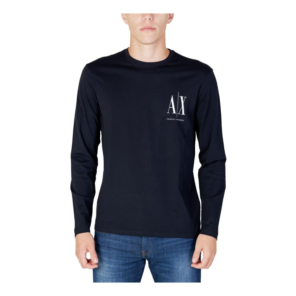 Armani Exchange Navy Long Sleeve T-Shirts